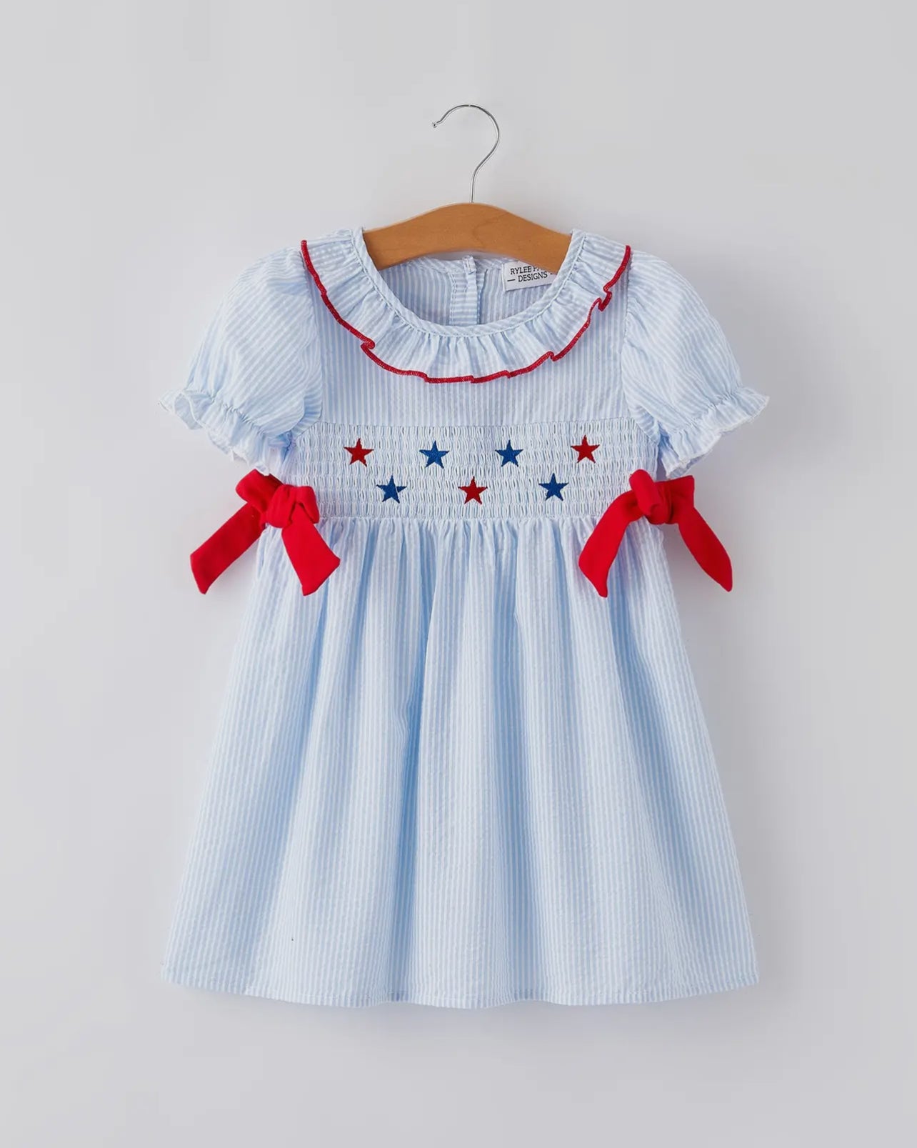 Stars & Stripes Smocked Girl Dress