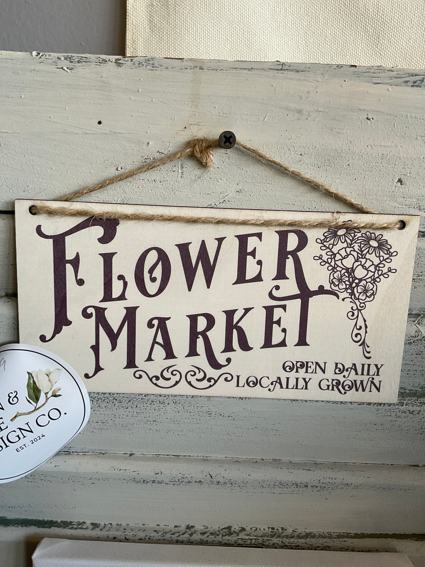 Flower Market sign -small