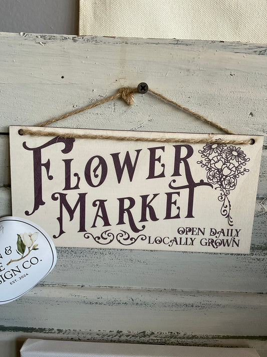 Flower Market sign -small