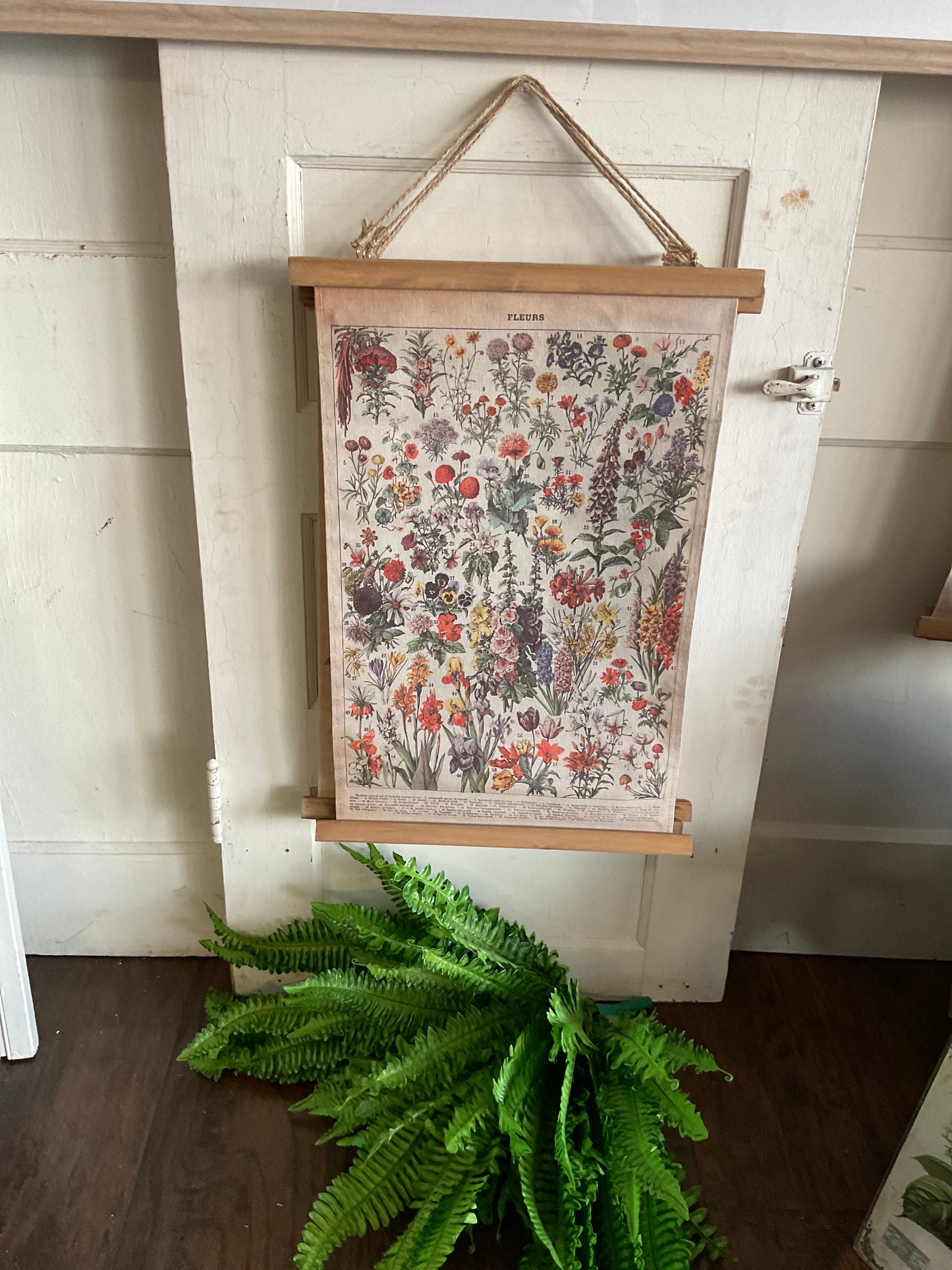 Multi-Colored Floral Hanging Canvas