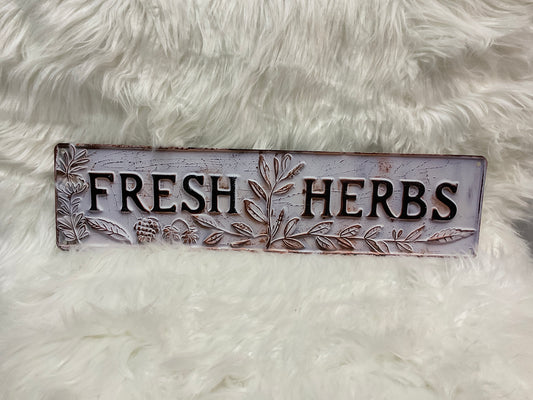 Fresh herbs sign