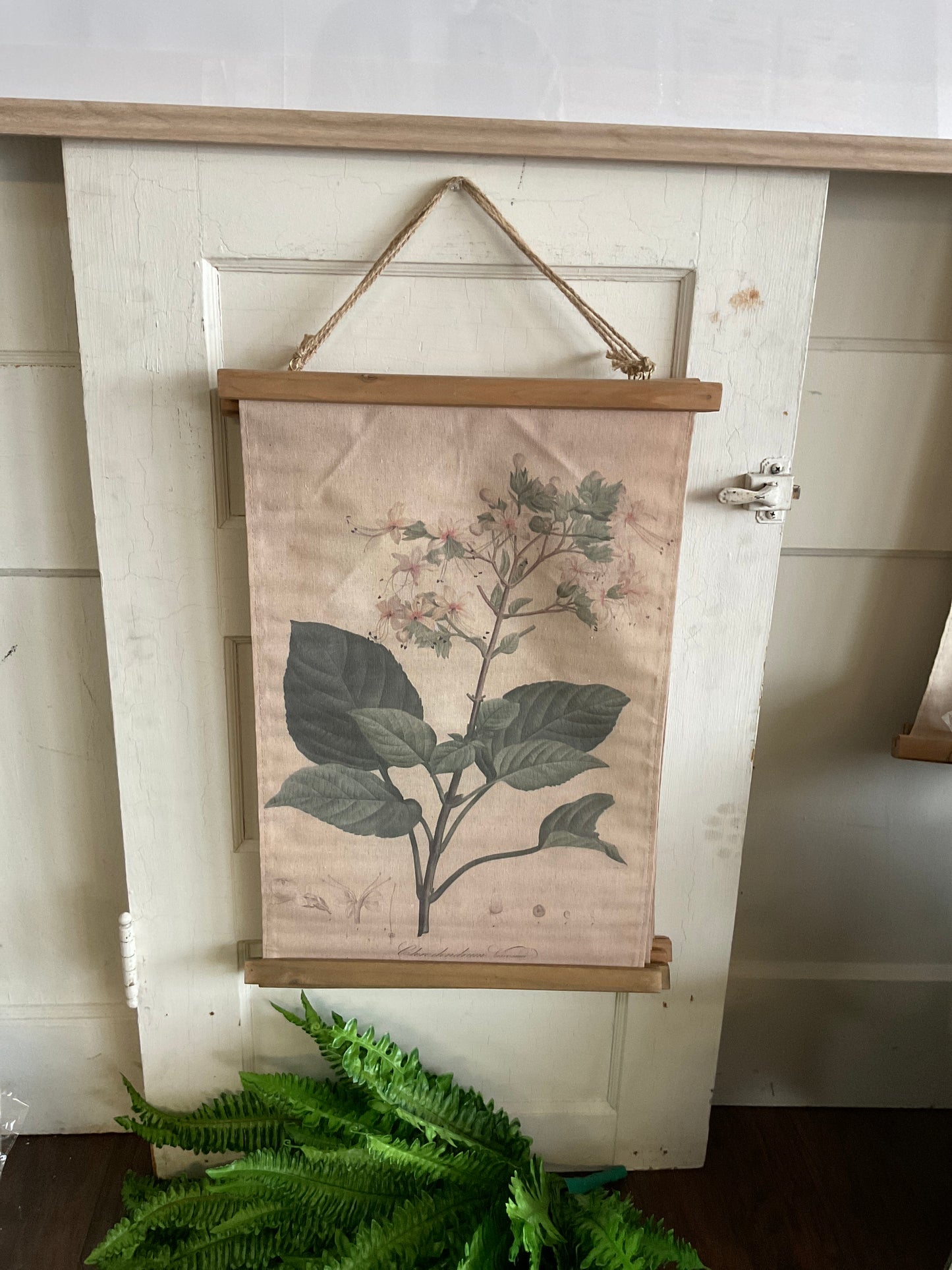 White Flower Hanging Canvas