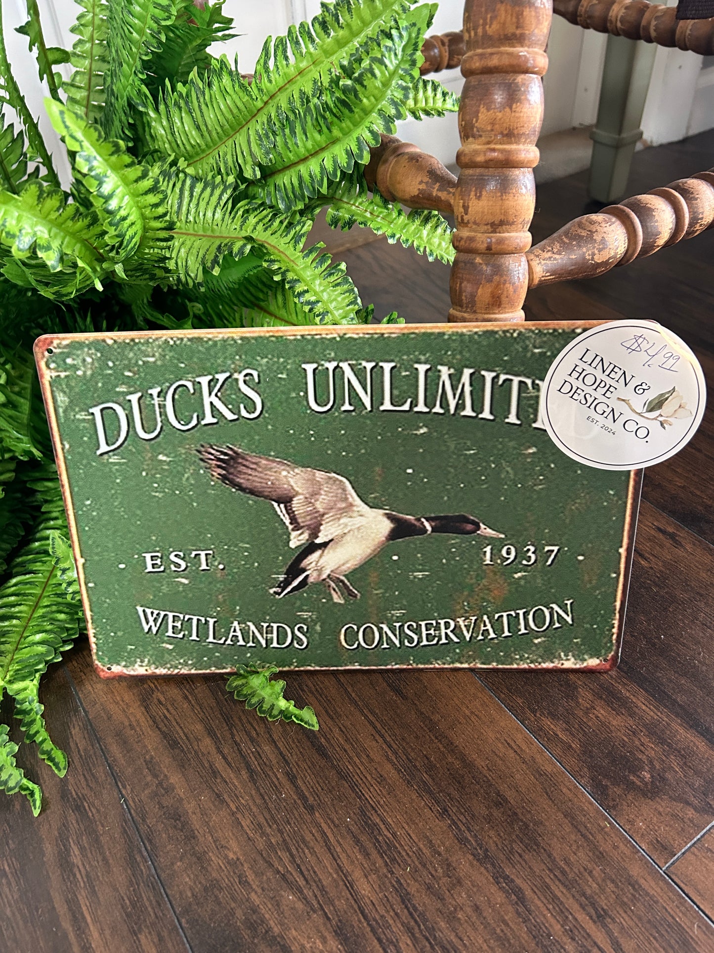 Ducks unlimited tin