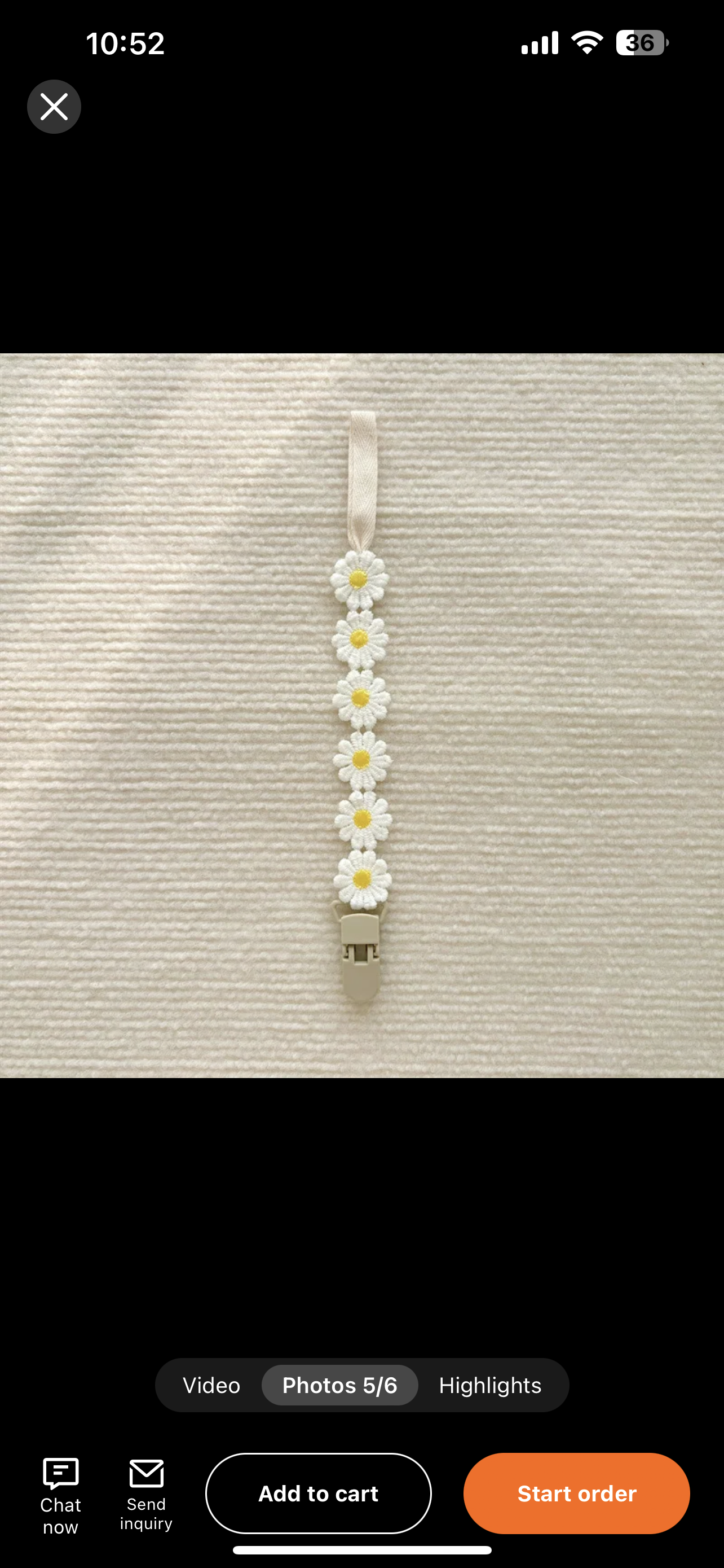 Daisy pacifier clips