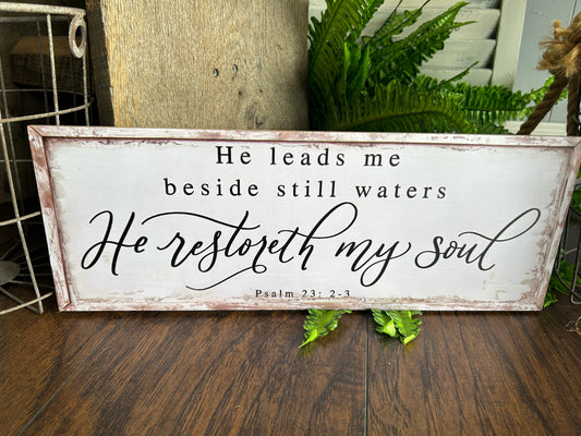 He leads me sign