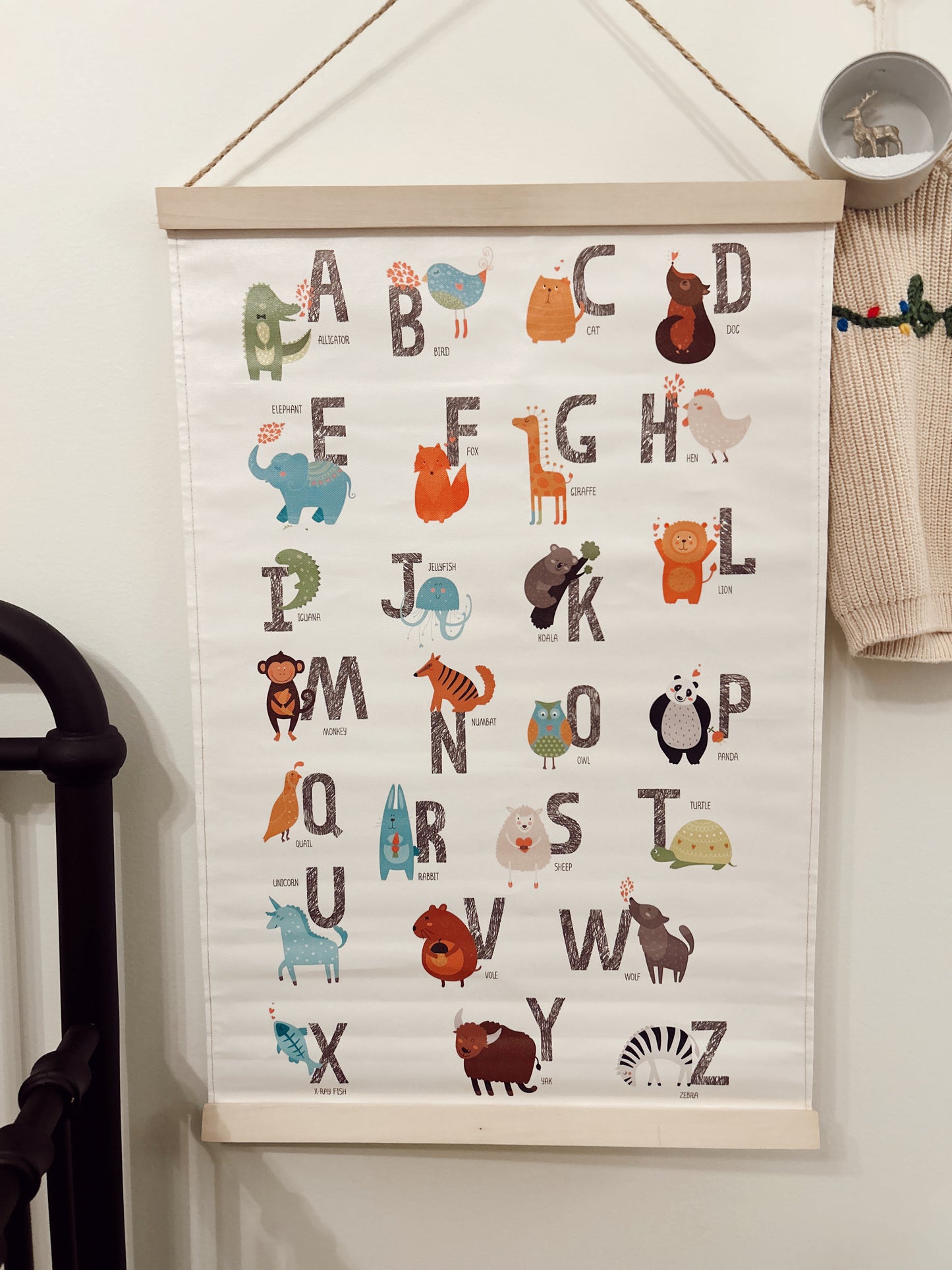 Alphabet hanging wall decor